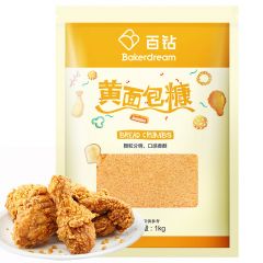 百钻 黄面包糠 家用油炸南瓜饼香酥鸡排鸡腿脆皮炸鸡裹粉大包装1kg