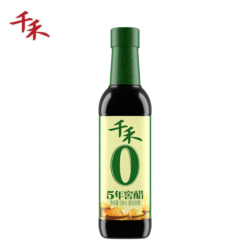 千禾 醋 纯粮酿造凉拌食醋不使用添加剂零添加窖醋5年500ml