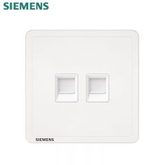 西门子（SIEMENS） 5UH14653NC01 双电脑插座 家用墙面插座（超5类） 致典系列 雅白二位网络插座