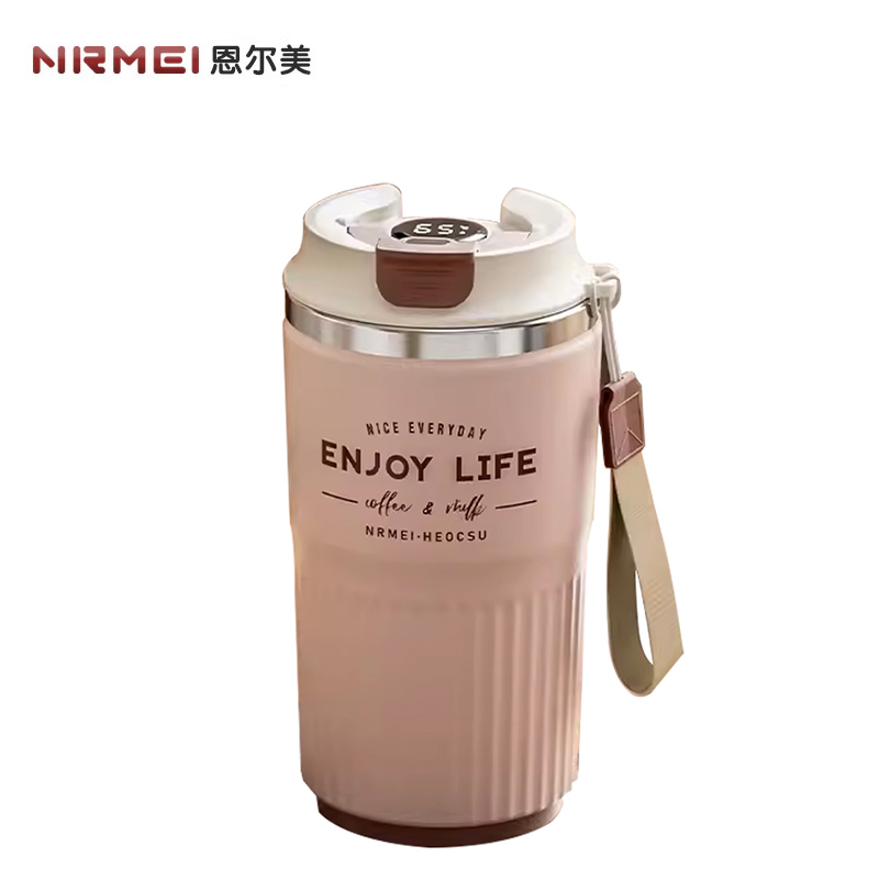 恩尔美（nRMEi） G223-500-002自动搅拌杯可充电咖啡杯保温杯电动摇摇杯磁力旋转懒人冲泡豆奶粉 粉色[3S速溶+可充电] 500ml