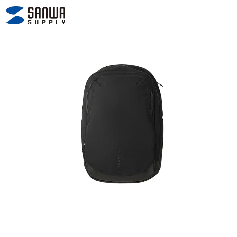 山业（SANWA） BAG-BPC15BK 休闲双肩包男 出差旅行商务背包 轻量笔记本电脑包 简约学生书包 格调黑 16.4英寸