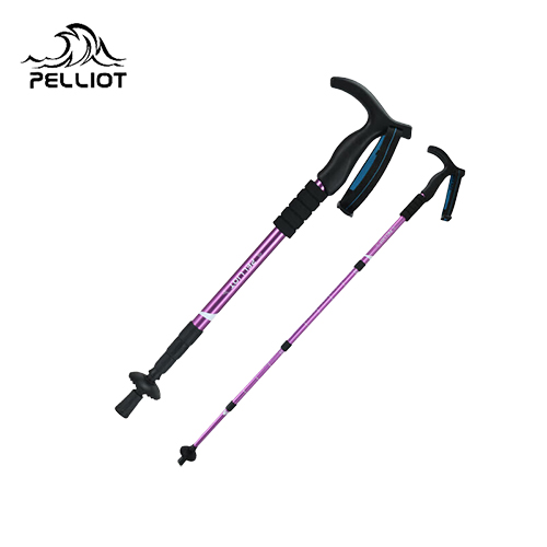 伯希和（Pelliot） 户外登山杖男女铝合金伸缩三段爬山便携轻便多功能可收纳手杖 16003601 丁香紫