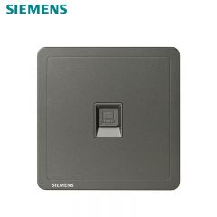 西门子（SIEMENS） 5UH14623NC06 单电脑插座 一位网络插座 CAT5E(超5类) 网线插口插座宽带插座 致典系列 烟金灰