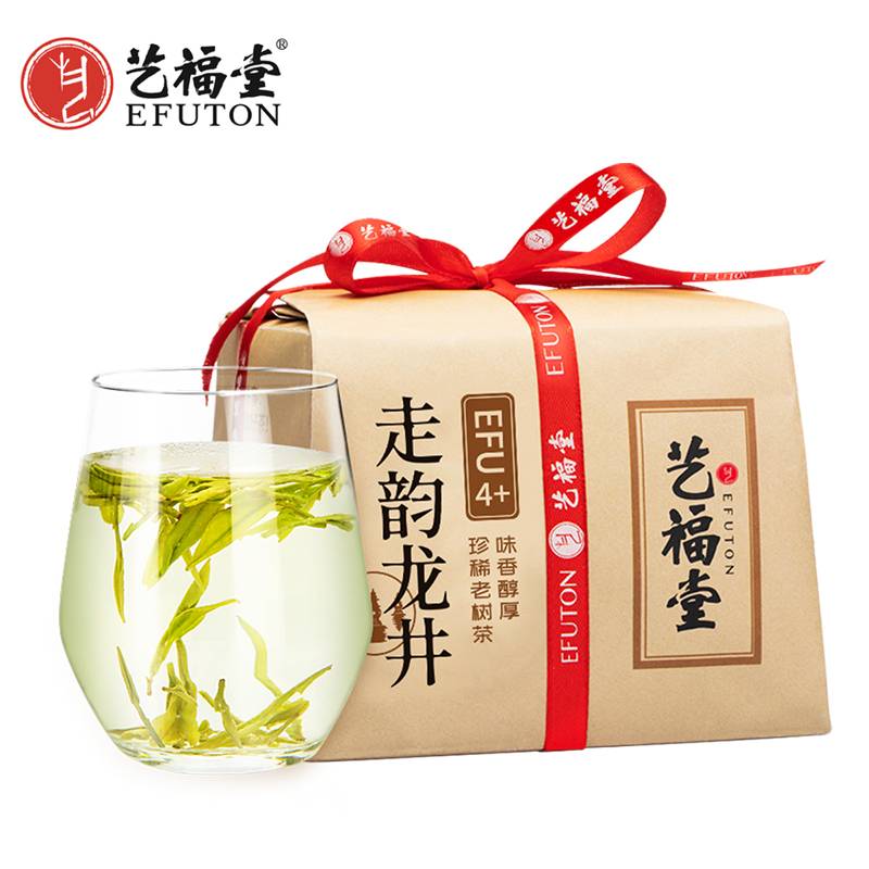艺福堂 茶叶 龙井茶 新茶 老树茶钱塘春茶绿茶走韵纸包茗茶250g 袋