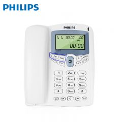 飞利浦（PHILIPS） TD-2816电话机座机 固定电话 办公家用固话 免电池/来电显示/双插孔/一键拨号 白色