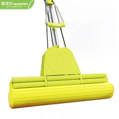 美添乐（HoMettler）家用卡槽型加大胶棉头强吸水免手洗滚轮式挤水海绵拖把 升级胶棉拖把+拖把夹【1棉头】 33cm