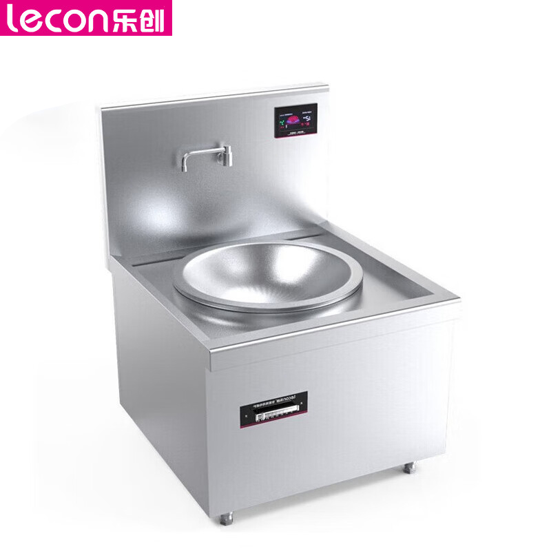 乐创（lecon） 商用电磁单头大锅灶 锅径600 15KW大功率酒店饭堂企业电磁灶 380V LC-J-A60D