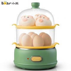 小熊（Bear） 煮蛋器 迷你双层家用蒸蛋器 蒸蛋机 配可食用材质蒸蛋羹架 可煮14个蛋小蒸锅 ZDQ-B14E8