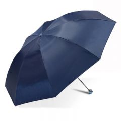 天堂伞 三折银胶遮阳商务伞57cm*8骨   336藏青