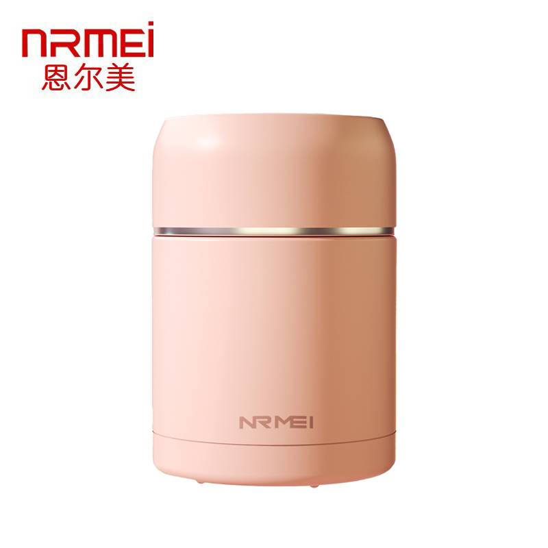 恩尔美（nRMEi） NQMSG-005焖烧杯316不锈钢女双层保温饭盒宽口闷焖烧怀银耳羹神器粥壶桶罐 【升级316不锈钢】粉色 1000ml