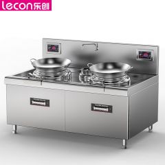 乐创（lecon） LC-J-A12X1商用电磁双头单尾小炒灶 12KW*2大功率酒店饭堂企业电磁灶 380V