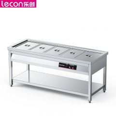 乐创(lecon)  商用保温售饭台 5格不锈钢快餐保温台食堂售饭台 LC-J-SCT05