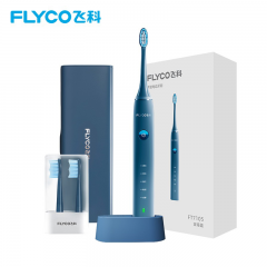 飞科（FLYCO） 电动牙刷家用男女款全自动声波震动无线充电式杜邦软毛情侣牙刷成人节日礼物FT7105 【深海蓝】高频声波减震