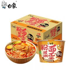 白象 粉面菜蛋 酸酸辣辣豚骨味*12桶 方便面泡面 方便面粉丝卤蛋