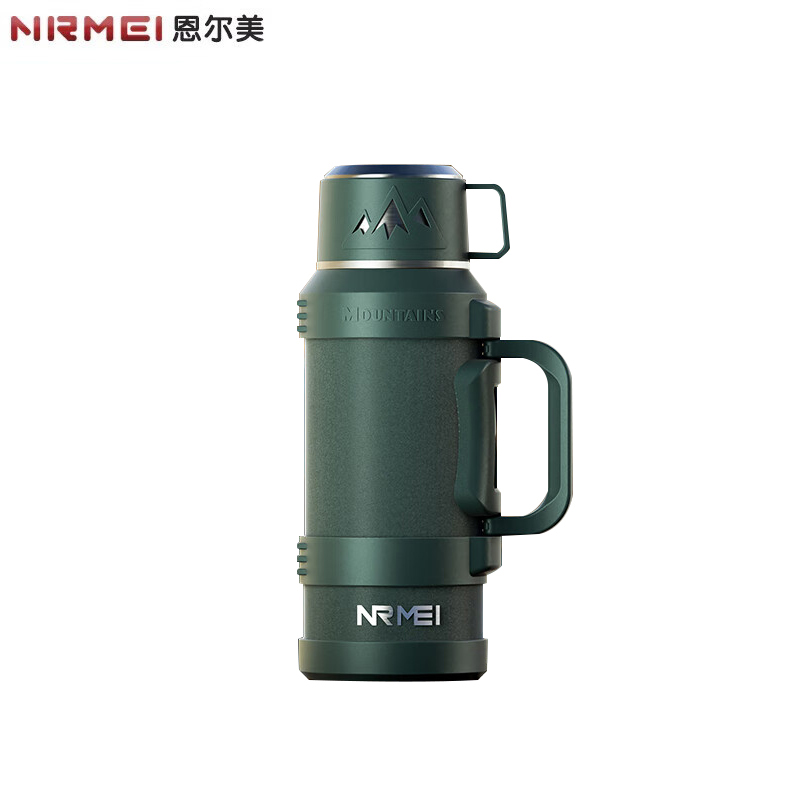 恩尔美（nRMEi） G207-1600-002保温壶杯大容量男士户外316不锈钢水壶全钢家用车载便携旅行壶 316L内胆-绿色
