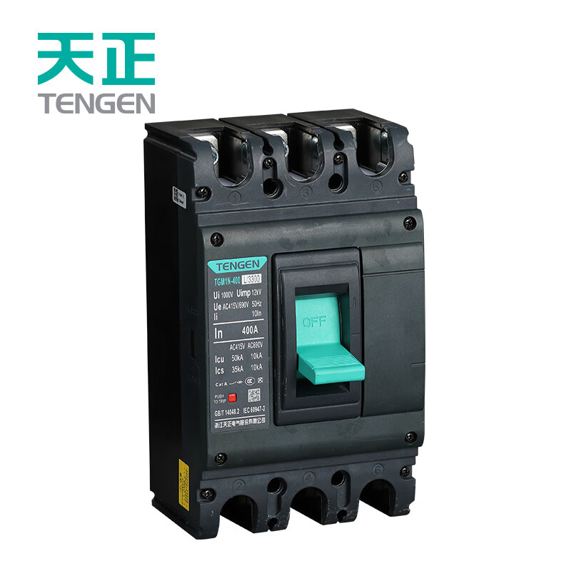 天正电气（TENGEN）塑壳断路器400A壳架空气开关 TGM1N-400L/3300AC415V 250A 3P 50kA -