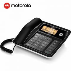 摩托罗拉（MOTOROLA） CT330C固定有绳电话机/座机来电显示橙色背光双接口办公座机黑色