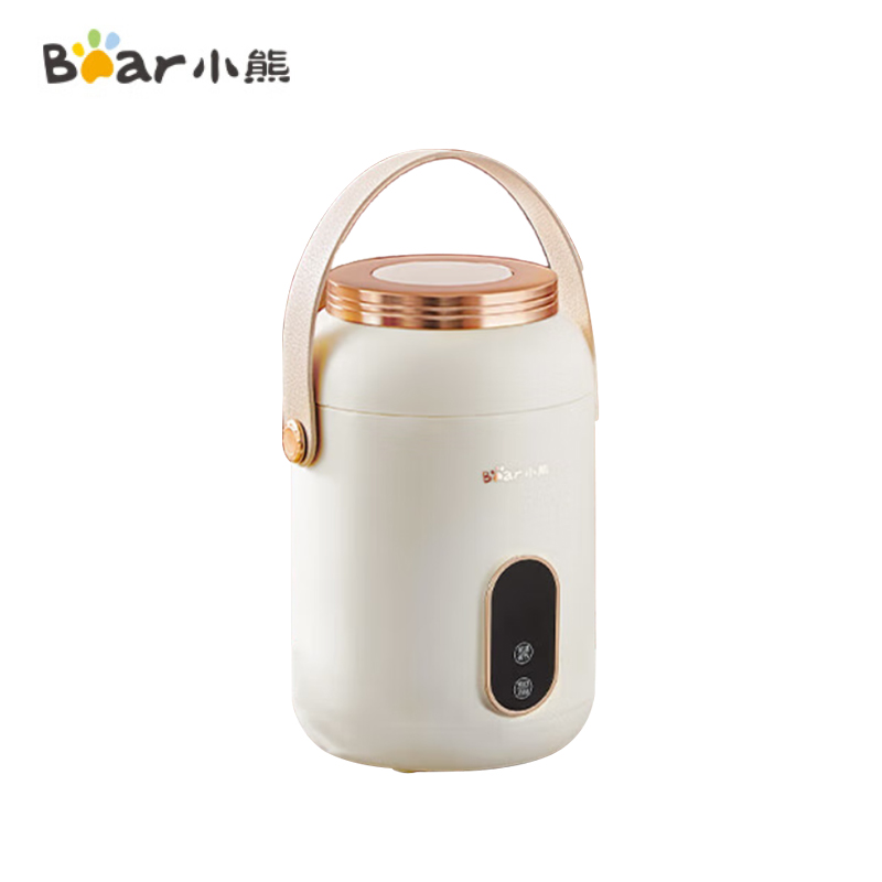 小熊（Bear） 电炖锅 电炖杯煲汤煮粥神器煮粥杯迷你1-2人便携式保温BB熬粥锅小型炖盅婴儿辅食锅电煮锅 DRG-P10W5 陶瓷油内胆 1L