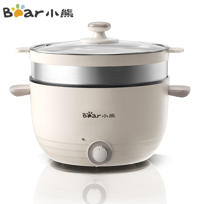 小熊（Bear） DRG-C30N5电煮锅电火锅电蒸锅电炒锅家用多功能一体电热锅加深宽口径不粘锅3升