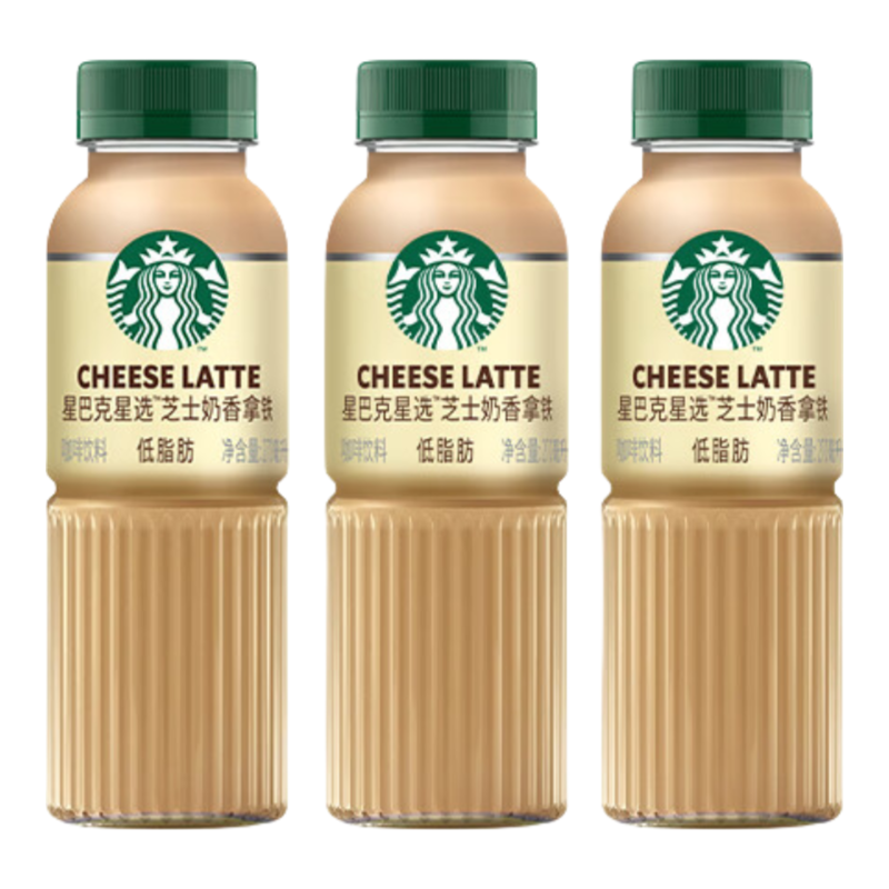 星巴克（Starbucks） 星选芝士奶香拿铁 270ml*3瓶装