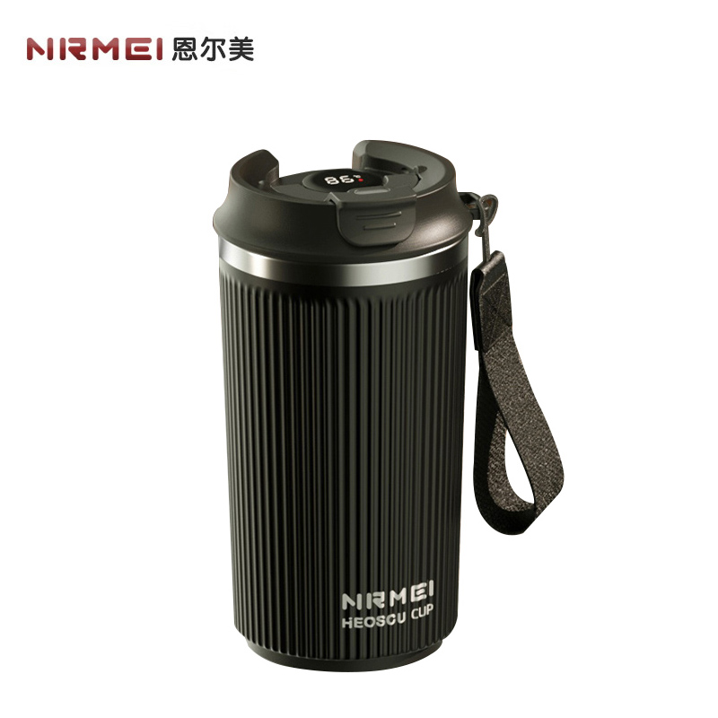 恩尔美（nRMEi） 自动搅拌杯可充电咖啡杯保温杯电动摇摇杯磁力旋转懒人冲泡豆奶粉 炫酷黑500ML[3s速溶+可充电]G222-500-002