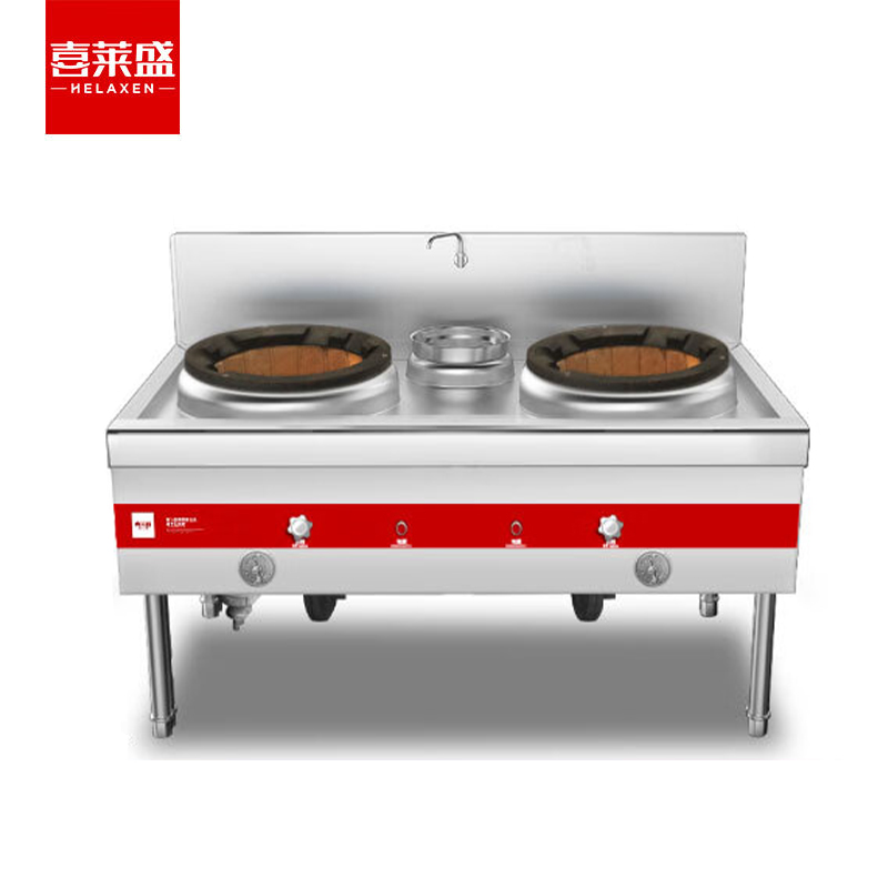喜莱盛（XLS） SZCT28-21NDY广式猛火灶商用燃油灶台双炒一温1.0mm面板食堂天然气液化气猛火灶耐火砖炉膛燃油款