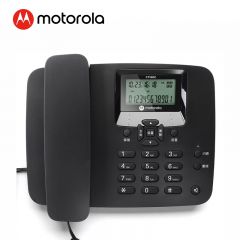 摩托罗拉（MOTOROLA） CT120C电话机座机固定电话有绳免电池双接口 黑色