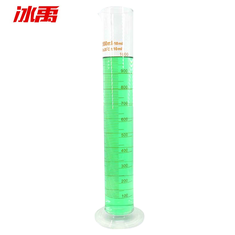 冰禹 BYrl-202 高硼硅玻璃量筒 实验室量筒 玻璃刻度量筒 1000ml（10个）