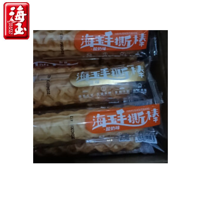 海玉 酸奶手撕面包棒（带夹心）500g 1箱