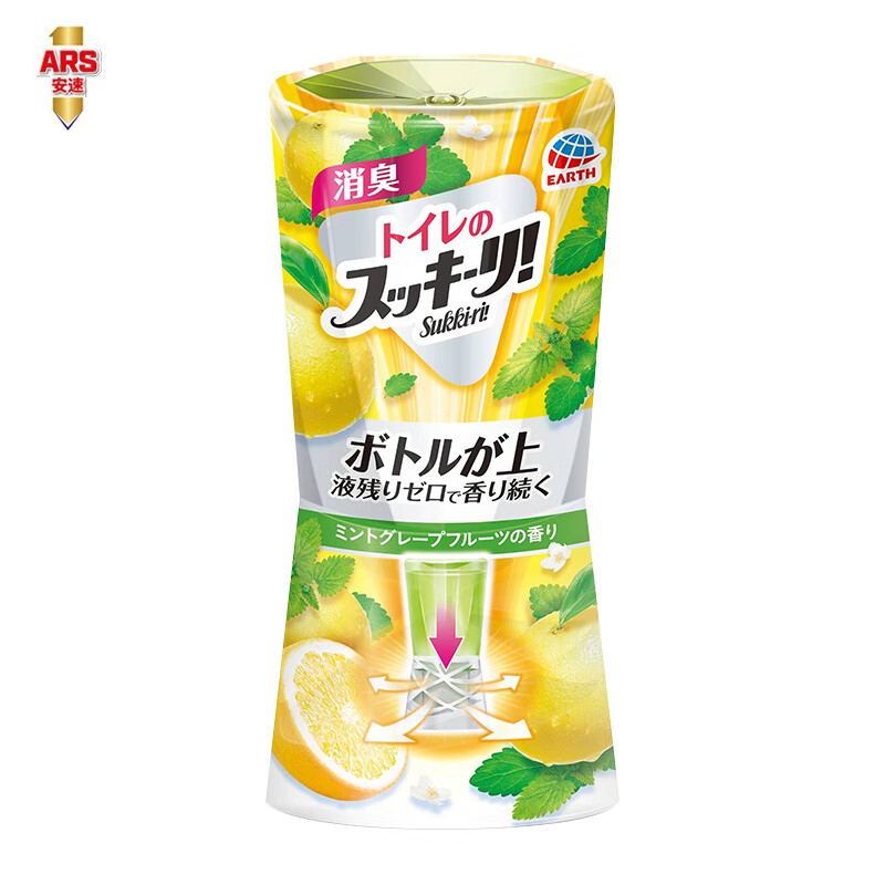 安速 舒净丽沙漏式空气清新剂400ml 薄荷西柚香