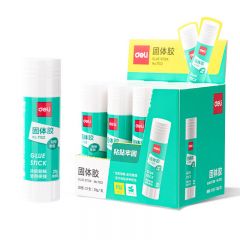 得力（deli）7102固体胶21g 白色 (PVA)12支/盒（盒）适用于办公用品