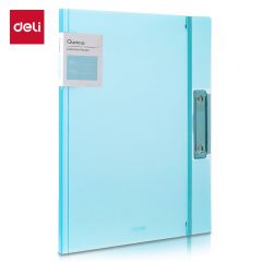 得力（deli）72551试卷夹蓝色简约时尚学生科目收纳整理对折结构