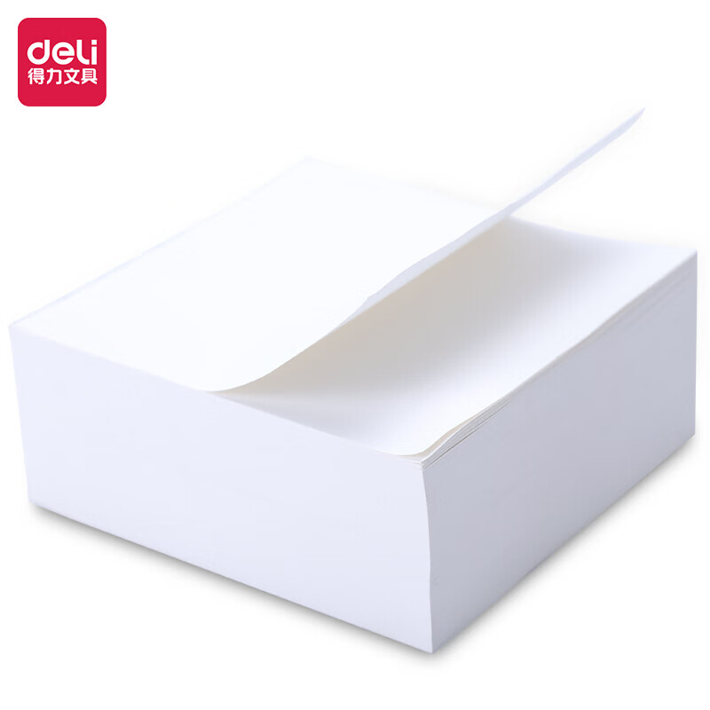 得力（deli） 400张98*98mm简洁白色便筏本便条本便签纸便签本子办公用品 21708