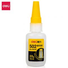 得力（deli） 53578防堵头502胶水20g支万能胶小支防水专用胶粘鞋补鞋快干木工木头塑料高粘度超强力速干模型透明