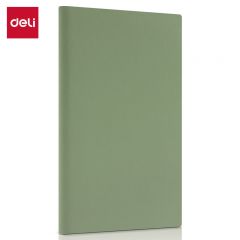 得力（deli） 个性皮面本笔记本子 办公用品会议记事本文具 软面材质贴芯工艺 25K80张 绿色 22263