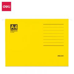 得力 5468挂快劳文件夹(混)A4(25只/盒) 挂快劳夹文件吊夹吊挂式文件报告套牛皮纸