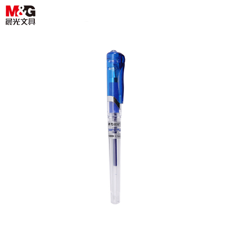晨光（M&G） GP1111中性笔0.7mm蓝色大容量子弹头签字笔办公水笔