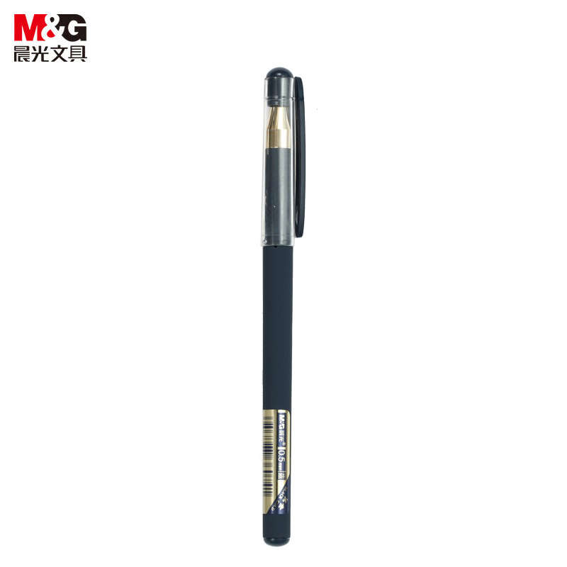 晨光（M&G） AGPA4002黑金系列黑色0.5mm签字笔水性笔中性笔全针管拔帽款