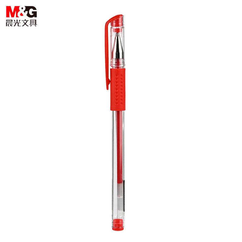 晨光（MG） Q7中性笔0.5mm红色圆珠水性笔碳素签字笔