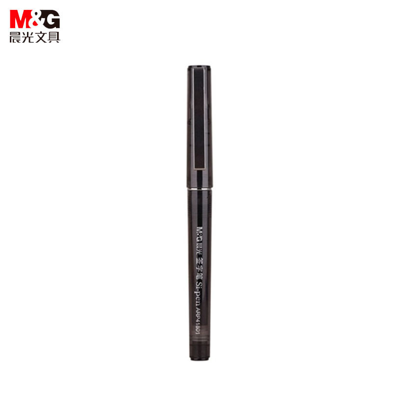 晨光（M&G） ARP41801陶瓷球珠水性签字笔0.5黑色全针管签字笔水性笔笔芯 学生考试大容量水性笔