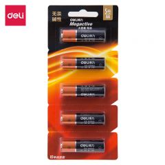 得力（deli）18510 碱性5号电池5粒撕卡装黑色