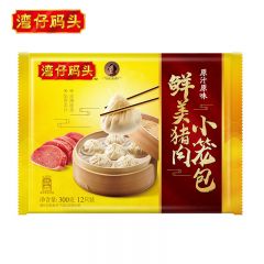 湾仔码头 经典鲜美猪肉小笼包300g*8包 96只