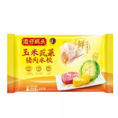 湾仔码头 玉米蔬菜猪肉水饺1320g*3包 约198只