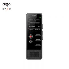 爱国者（aigo） R3377 64G录音笔 一键录音声控录音专业高清远距降噪录音器 学习培训会议办公设备 商务黑