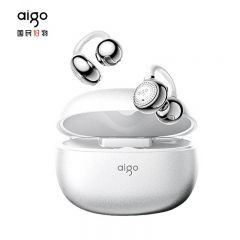 爱国者（aigo） CA05蓝牙耳机骨传导概念耳夹开放式真无线不入耳运动跑步降噪耳麦 白色