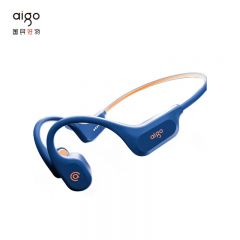 爱国者（aigo） GS06骨传导蓝牙运动游泳耳机 IPX8级防尘防水开放式无线骑行跑步挂耳式 超长续航 适用手机 藏蓝色