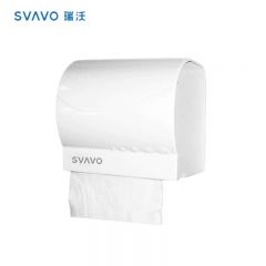 瑞沃 V-7401白色 壁挂式小卷纸盒免打孔防水纸筒抽纸架 个